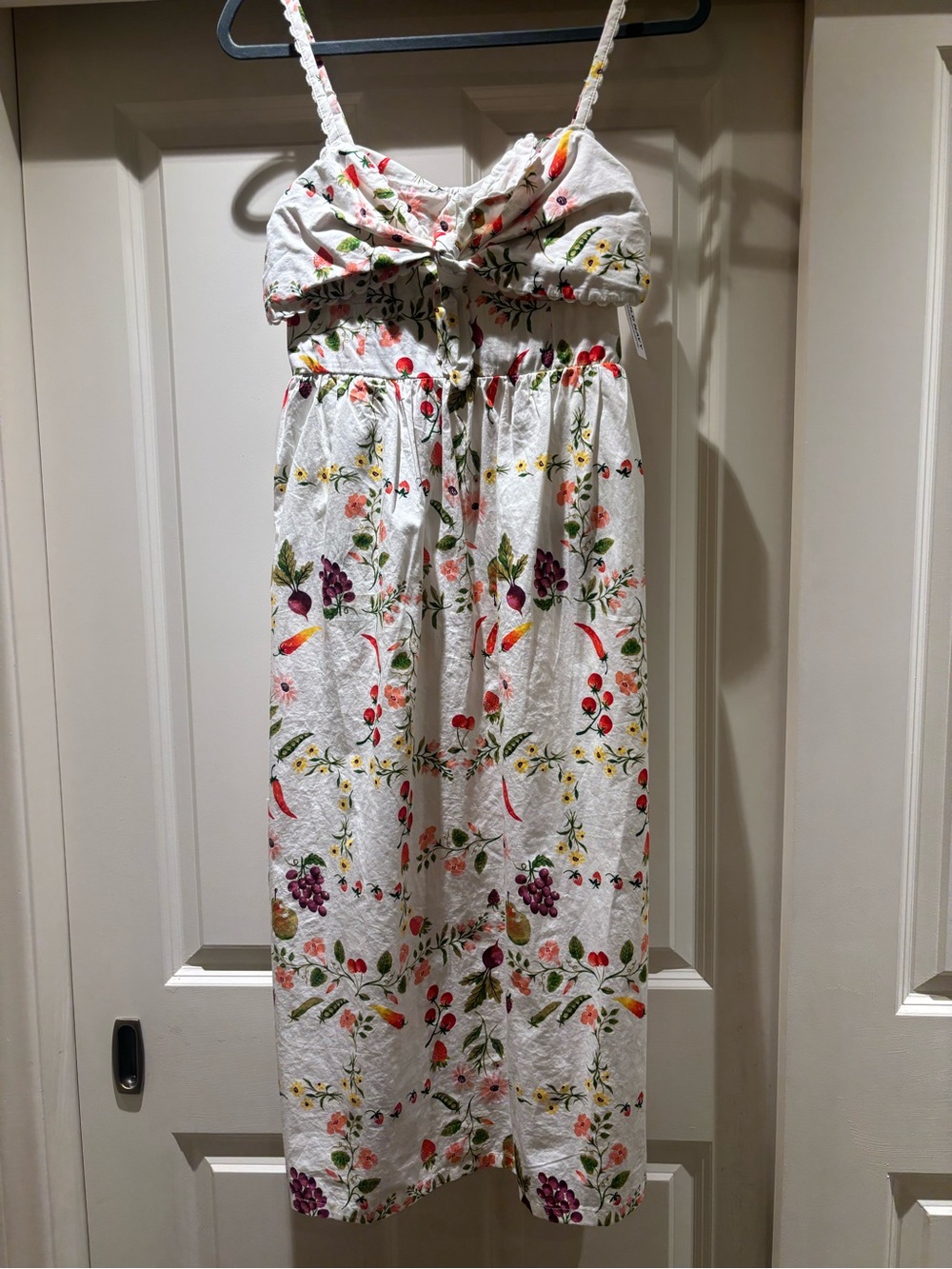 Old Navy White Floral & Fruit Print Sundress